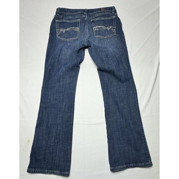 Aura by Wrangler Women's Straight Leg Rhinestone Denim Jeans - Size 30x29.5 - Picture 2 of 7